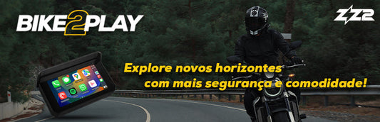 motociclista na estrada e carplay para motos