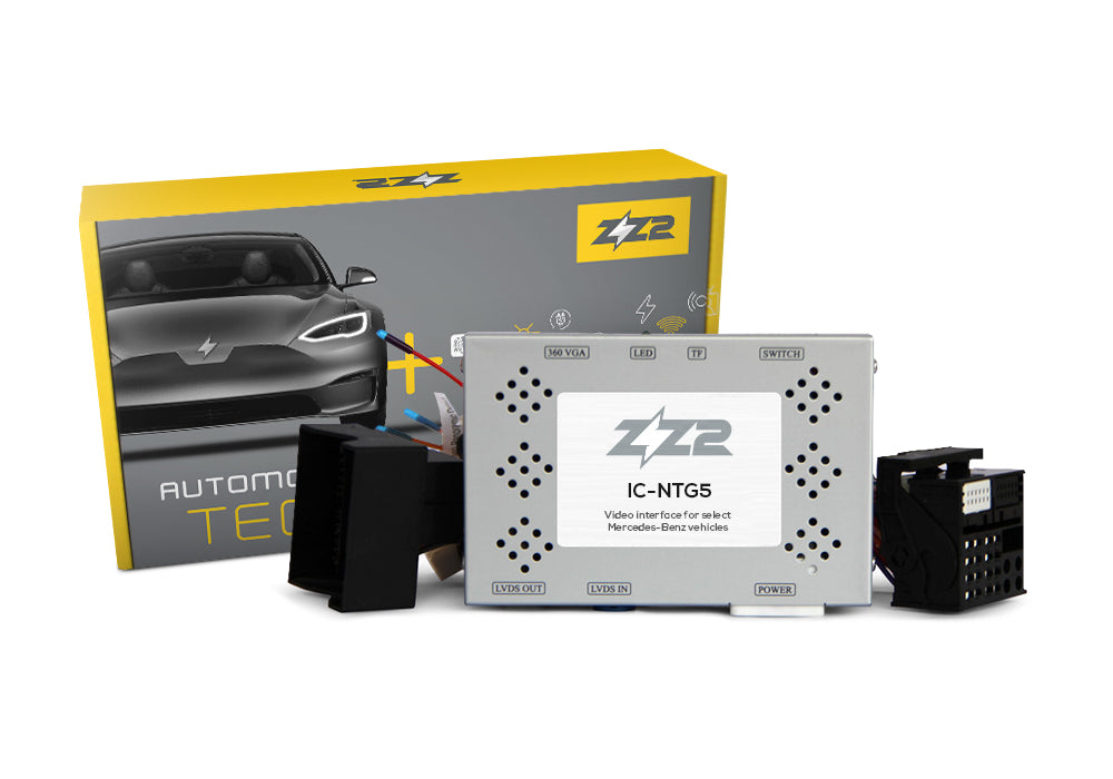 Interface de câmera de ré e frontal para Mercedes-Benz A, B, C, E, CLA, CLS, GLC e GLE equipada com NTG5.